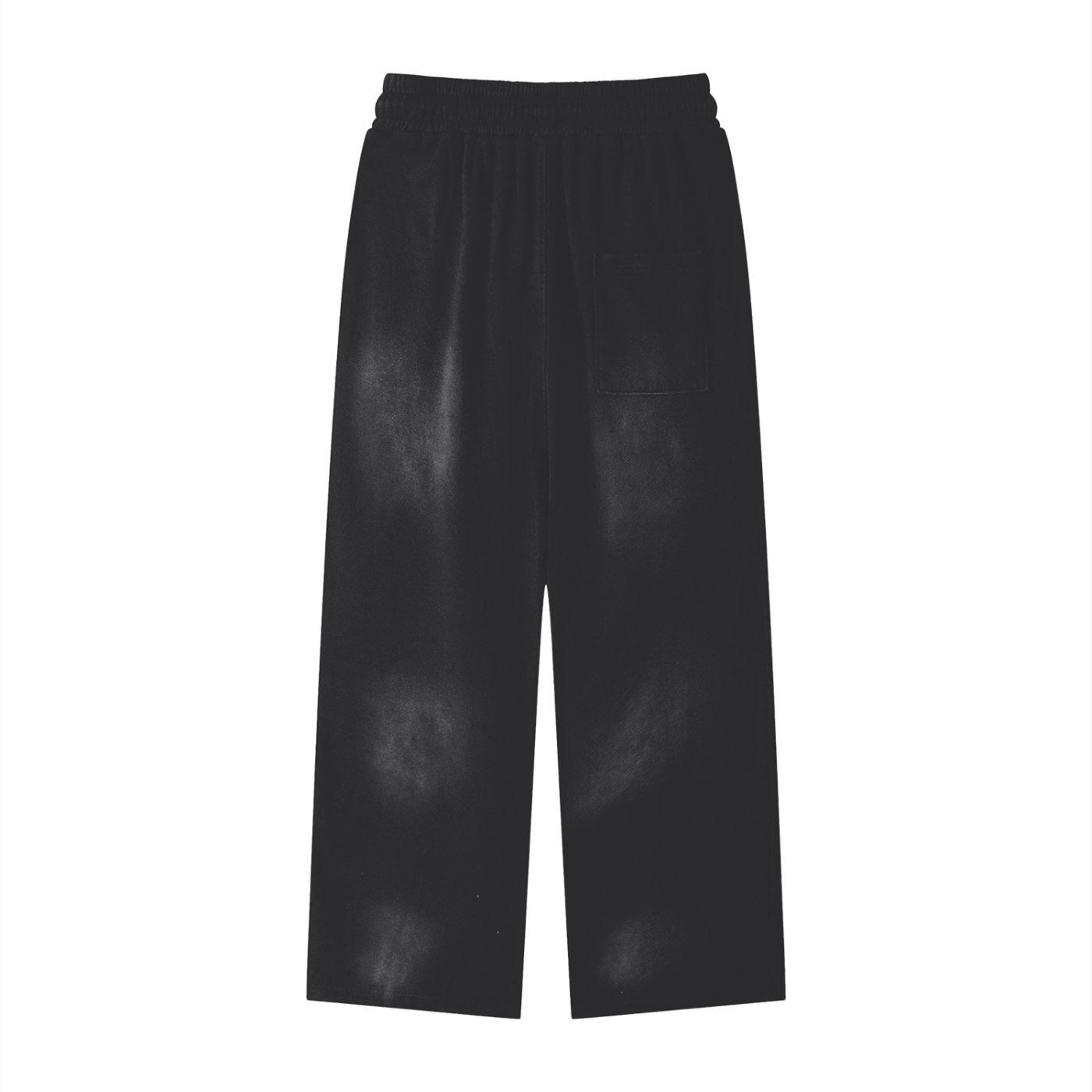 Black "ABOES" Wide-Legged Sweats