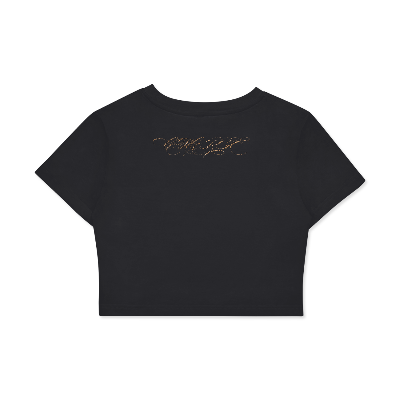 Black Leopard Print Crop Top