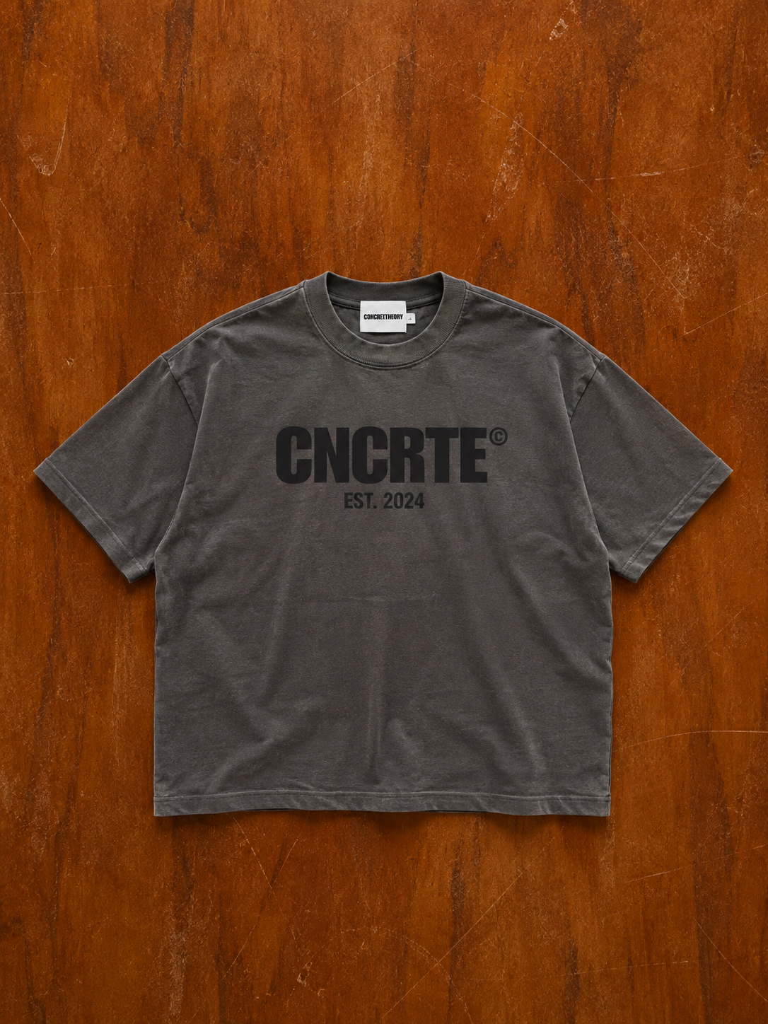 Dark Grey "CNCRTE" Tee